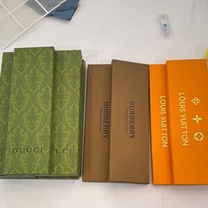 Gucci (9)Burberry (2) LV (2) Tie Boxes